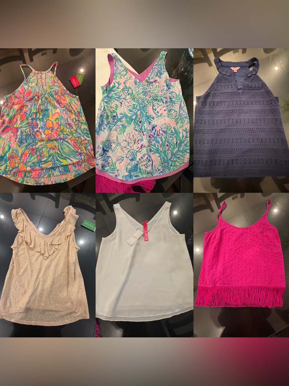 Lilly PulitzerMixed Summer Tank Bundle - Bright Floral, Coral, Navy & White Tops